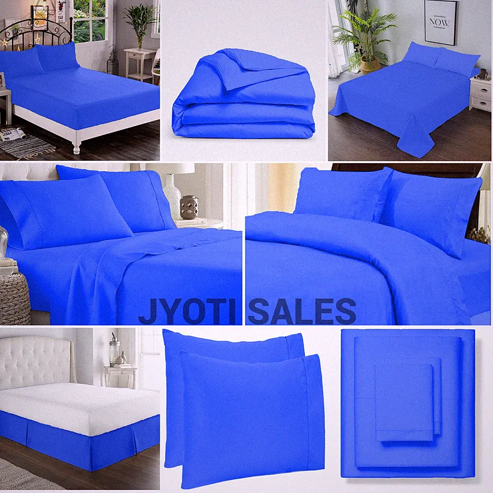 100% Egyptian 800 Thread Count Royal Blue Solid Select Bedding Sheets