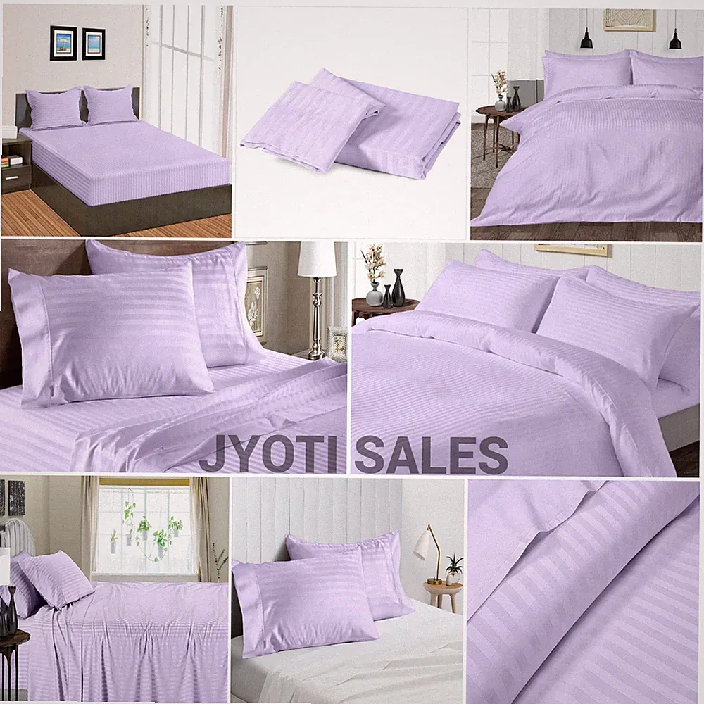 100% Cotton 800 Thread Count Lavender Stripes Select Bedding Sheets