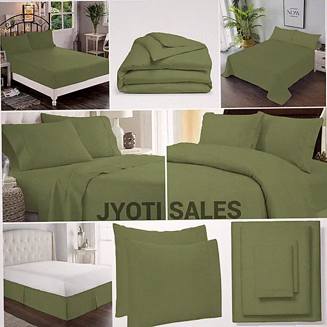 100% Egyptian Cotton 800 Thread Count Moss Solid Select Sheets OR Duvet Covers