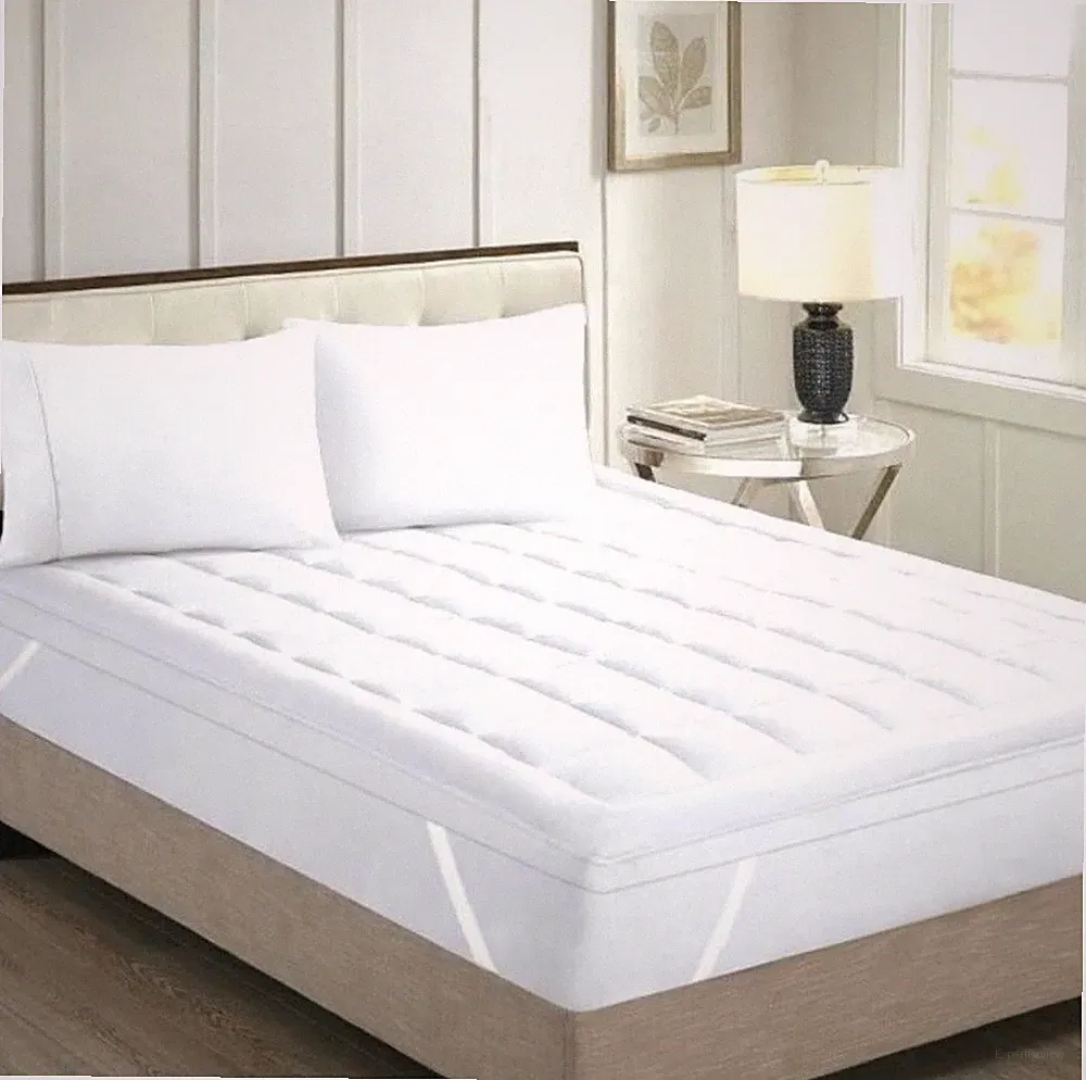 100% Egyptian Cotton 800 Thread Count 300 GSM Luxury White Mattress Pad