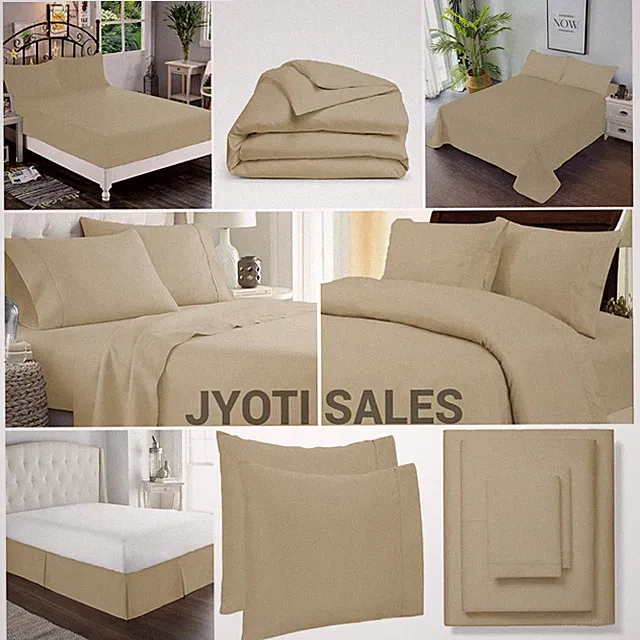 100% Cotton 800 Thread Count Taupe Solid Select Sheets OR Duvet Covers