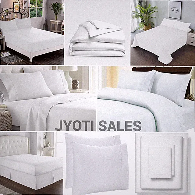 100% Cotton 800 Thread Count White Solid Select Bedding Sheets