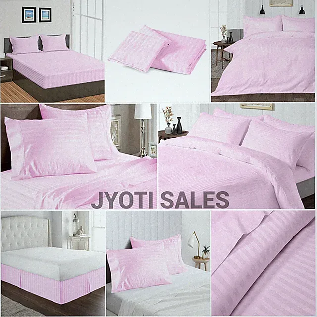 100% Egyptian Cotton 800 Thread Count Pink Stripes Select Sheets OR Duvet Covers