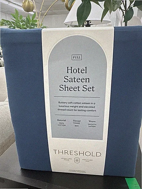 6pc 800 Thread Count Graphite Blue Sheet Set Hotel Sateen FUll 100% COTTON