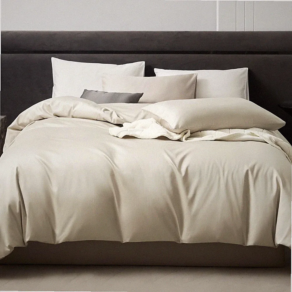 Duvet Cover Set 800 Thread Count Long Staple Cotton Sateen Silky Soft Luxurio...