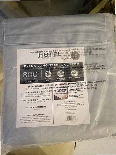 HOTEL 800 Thread Count CALIFORNIA KING 6 PIECE SHEET SET 100% COTTON BLUE