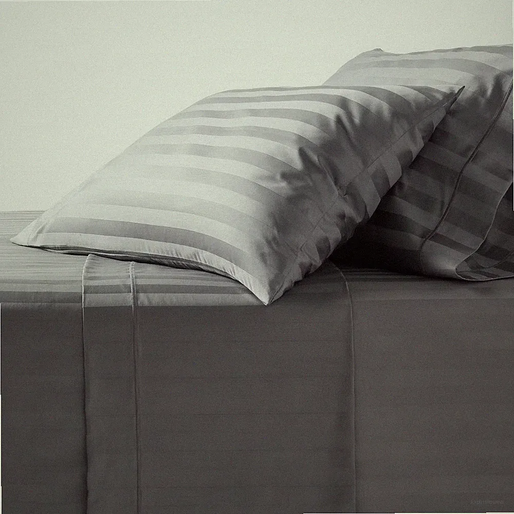 King 800 Thread Count Hotel Collection Sheet Set Damask Dark Gray Hem